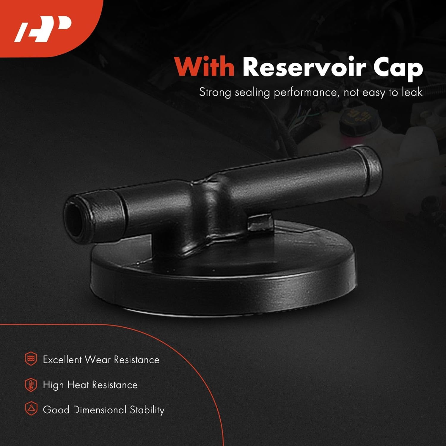 A-Premium Engine Coolant Overflow Recovery Reservoir Tank [with Cap] Compatible with Toyota 4Runner 1985-1987, Pickup 1984-1988 - Front Side