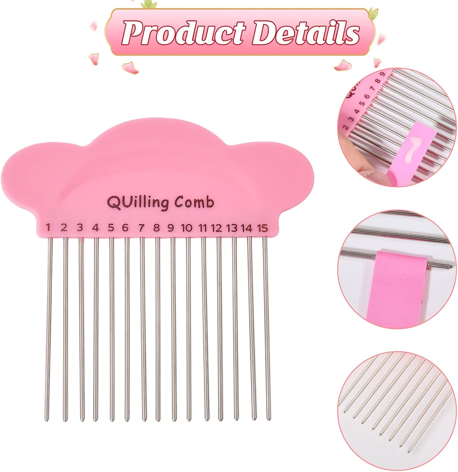 CHGCRAFT 3Pcs 3 Styles Paper Quilling Tool Comb Paper Quilling Tool Sets Bifurcation Pen Paper Rolling Pen and Quilling Comb for DIY Art Crafts Paper Cardmaking Project