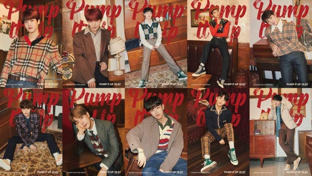 Golden Child Pump It Up 2nd Single Album A Version CD+60p Booklet+2p PhotoCard+1p AR PhotoCard+Message PhotoCard SET+Tracking Kpop Sealed