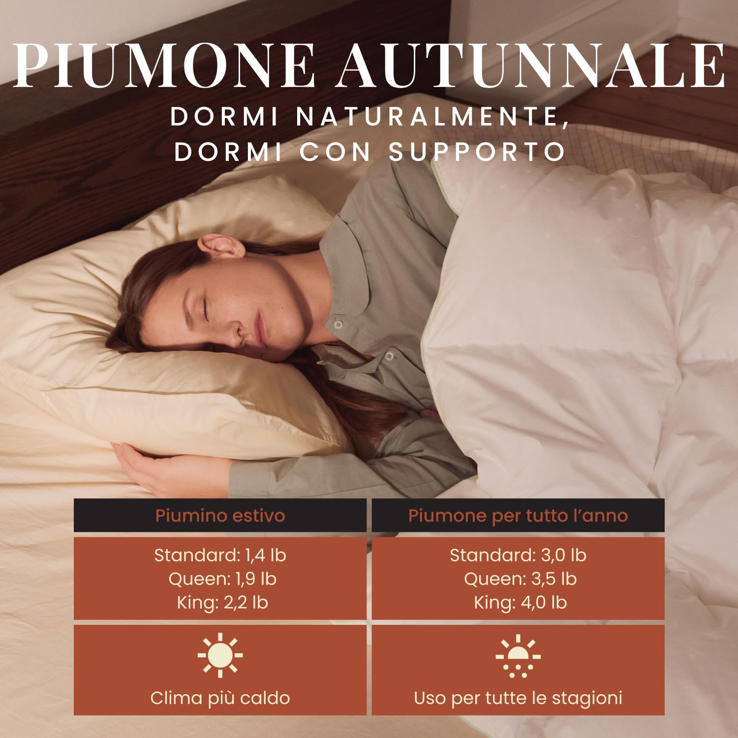 FOSSFLAKES Piumino 4 Stagioni 240x220 cm, vegano e OEKO-TEX
