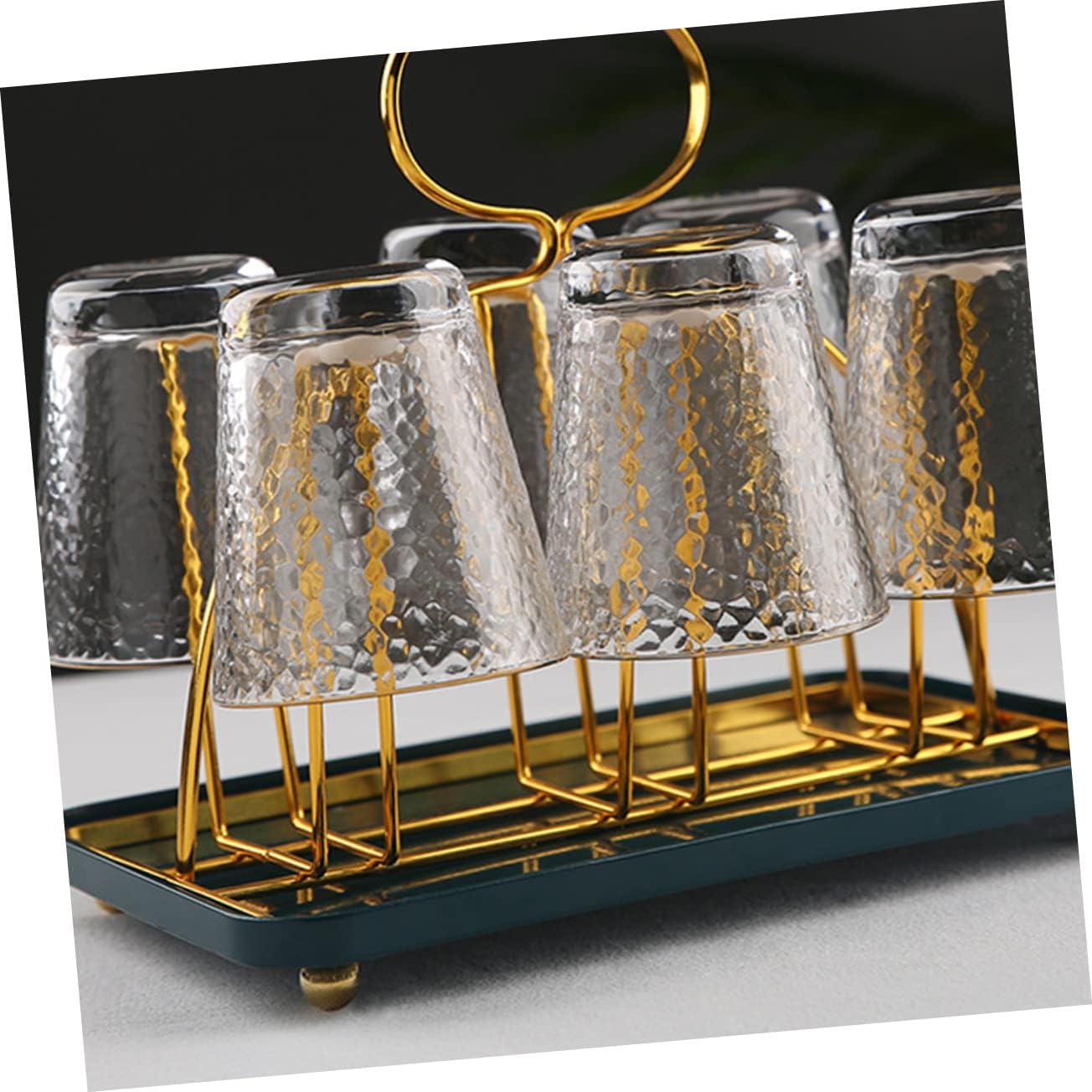 OUNONA 1pc Creative Heart-Shaped Cup Holder and Drain Rack Tray Wrought Iron Design for Kitchen Organization Sturdy and Stylish Cup Storage for Mugs