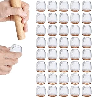 Protector Patas Sillas，almohadilla de silicona para sillas，pie de silla，almohadilla de silicona para muebles,Prevent Floor Scratches, Reduce Noise，tamaño 12-16mm(40 piezas)
