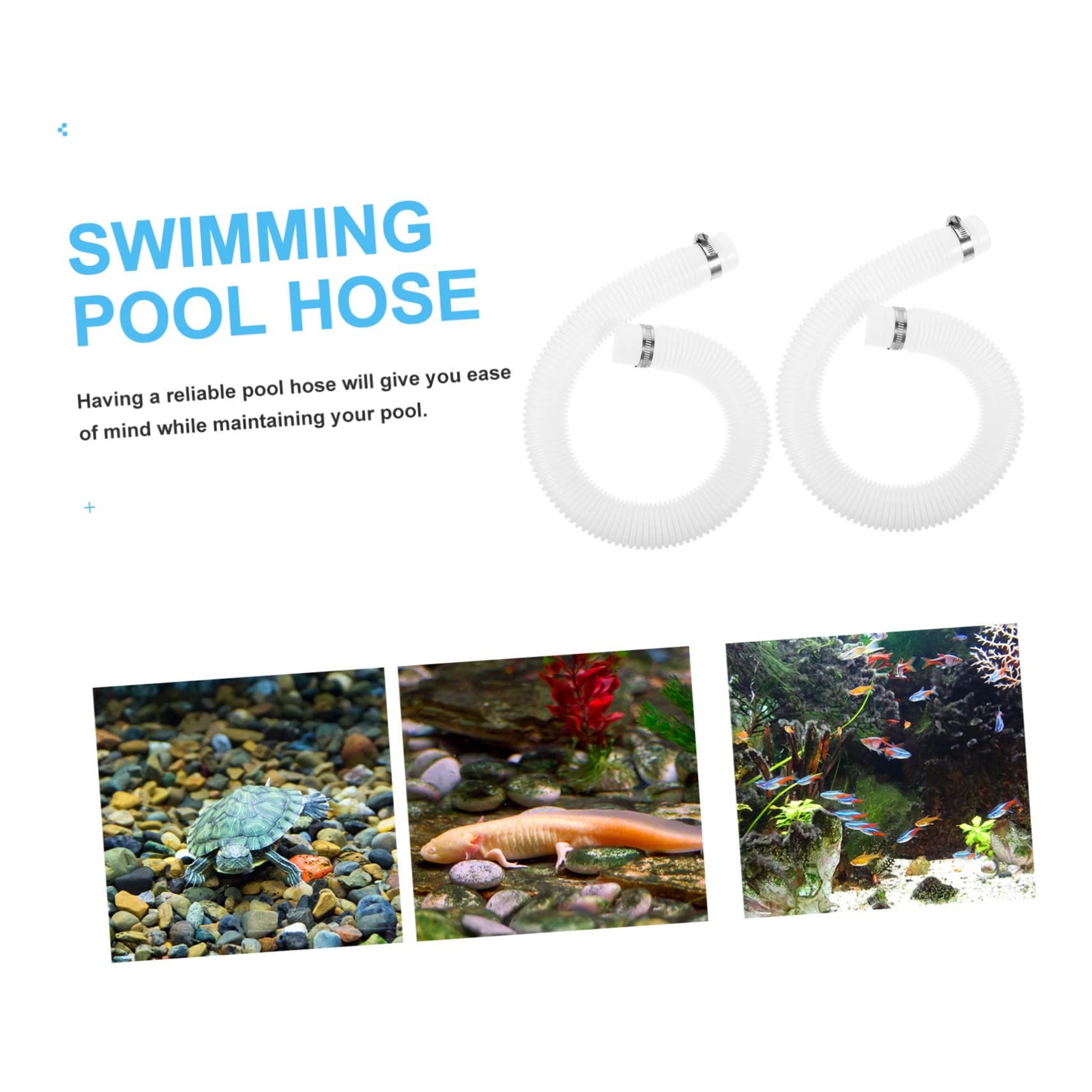 ifundom Tuyau De Piscine Pour Remplacement Filtre De Pompe Flexible Avec Boucles Accessoire De Tuyau Pour Piscine
