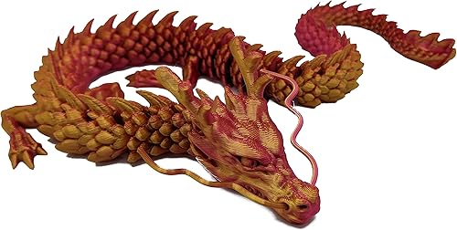 Vista 16 de Dragón impreso en 3D – Personalizable, hecho a pedido, juguete articulado del dragón mítico, regalo (M, negro con vientre verde lima)
