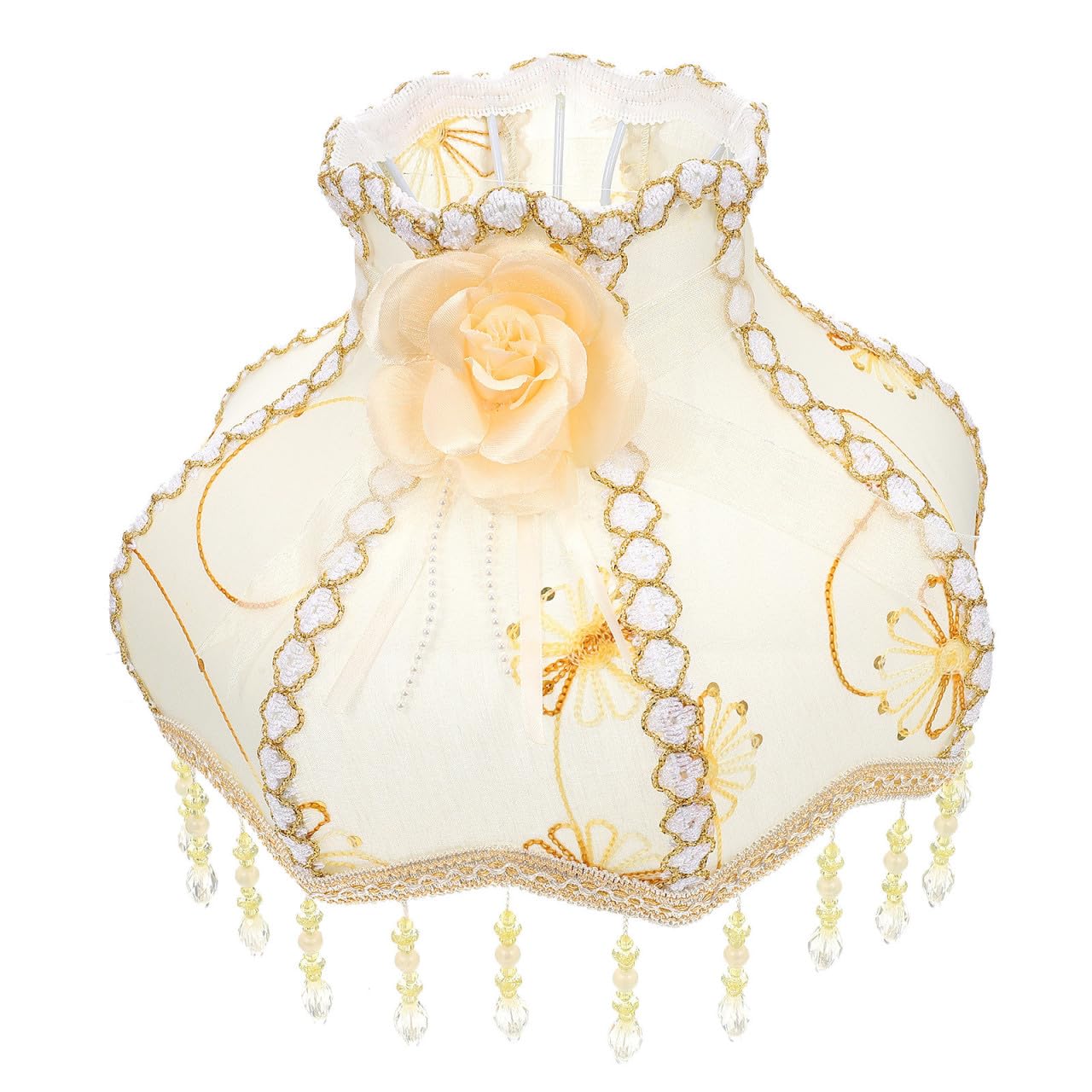 Abat-jour Décoratif Européen Rétro en Tissu Beige pour Lampe Plusieurs styles