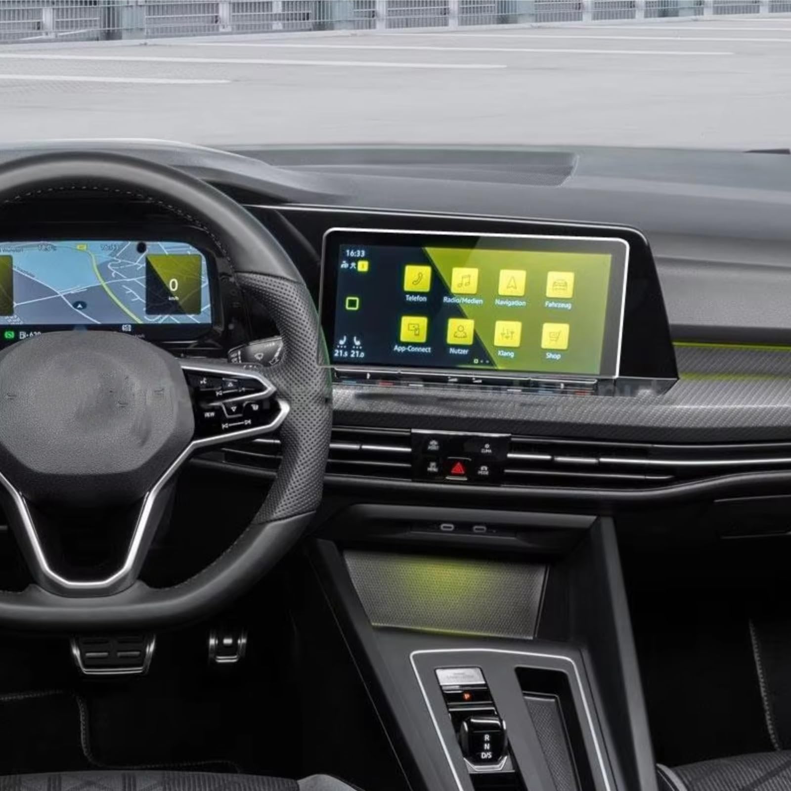 Compatible avec VW Golf Variant 2021 Protection d'écran en Verre trempé pour système multimédia de Navigation DVD 8,25 Pouces (Compatible avec Les véhicules équipés d'un système d'infodivertissement)