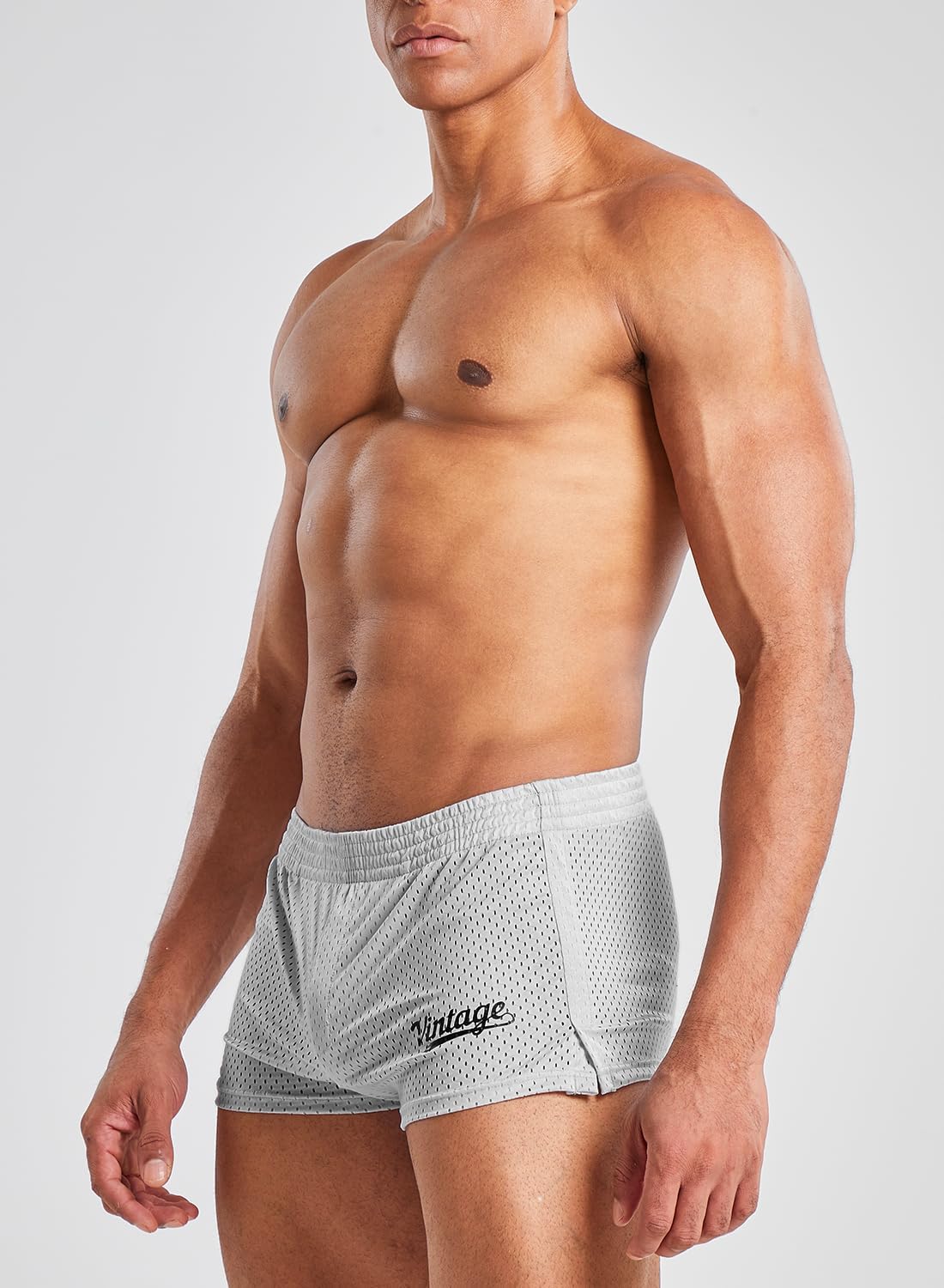 MIZOK Mens 3 Inch Athletic Workout Short Mesh Running Workout Gym Shorts - Image 4