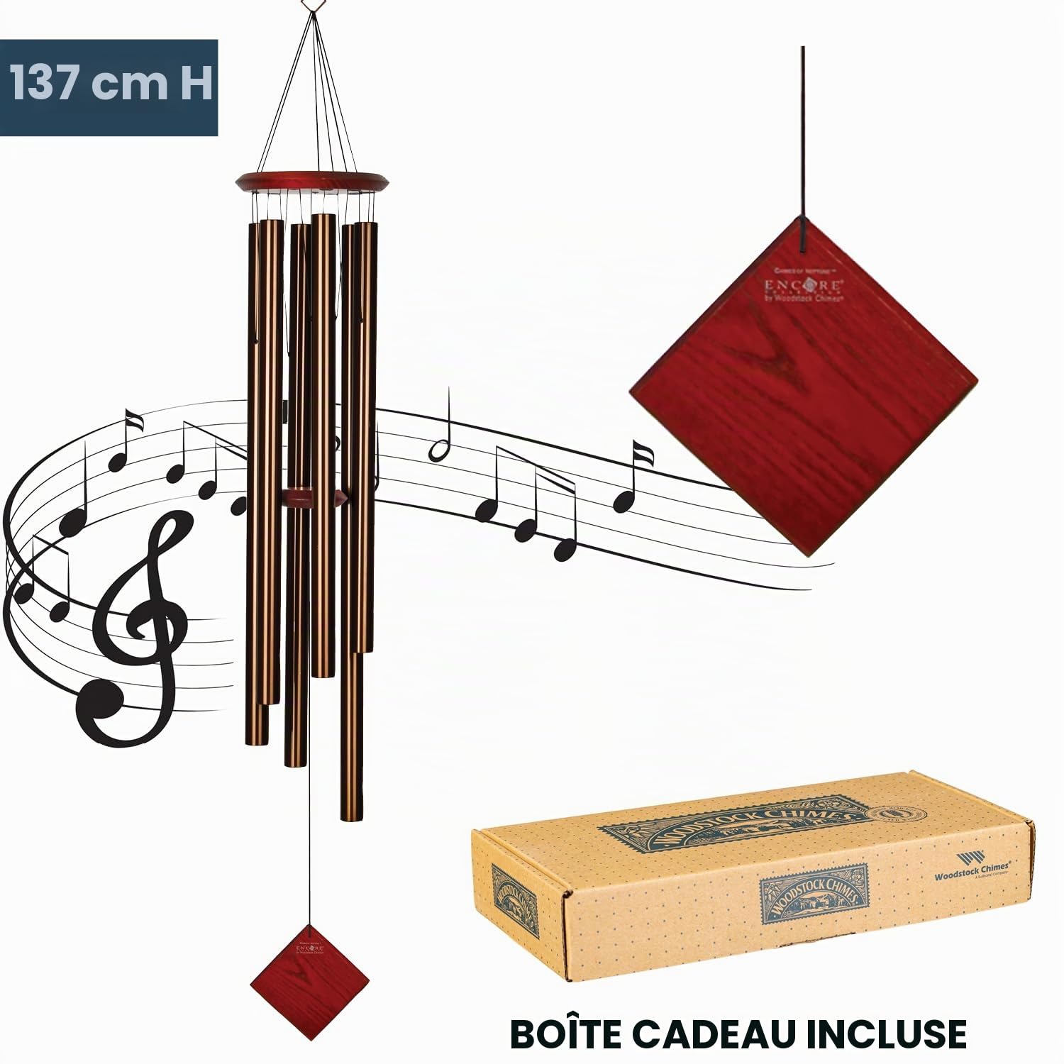 Woodstock Chimes Encore Chimes of Neptune Carillon éolien Couleur Bronze