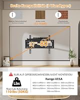 FORGING MOUNT TV Fali Tartó 32-80" Képernyőkhöz, 1090mm Hosszú Kinyúló Karral, 45kg Teherbírás, Dönthető, Forgatható, VESA 600x400mm 2