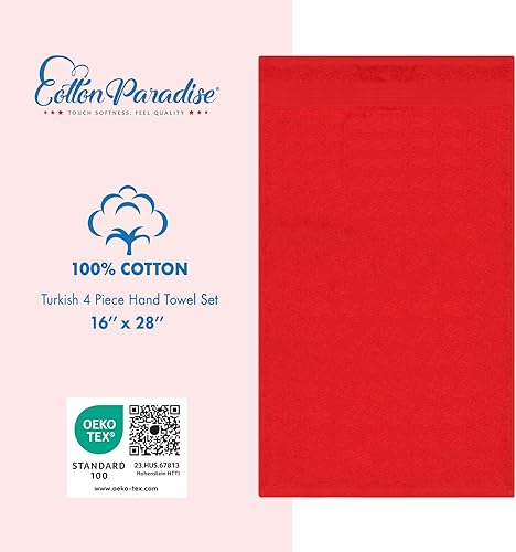 Miniatura 232 de Cotton Paradise - Juego de 4 toallas de mano para el baño de 100% algodón turco, suaves y absorbentes, color beige