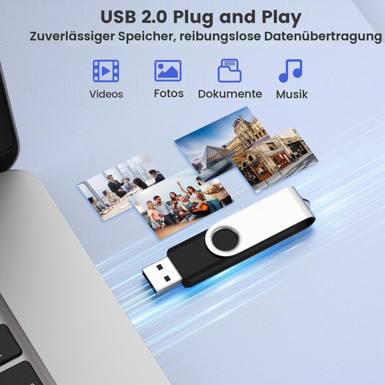 ABLAZE 64 GB USB C Stick 10er Pack, OTG USB 2.0 Typ-C Speicherstick | 64GB Dual Typ-C Stick kompatibel mit iPhone 16/15, Android-Smartphones, Computern, Tablets, Mac, iPad, PC
