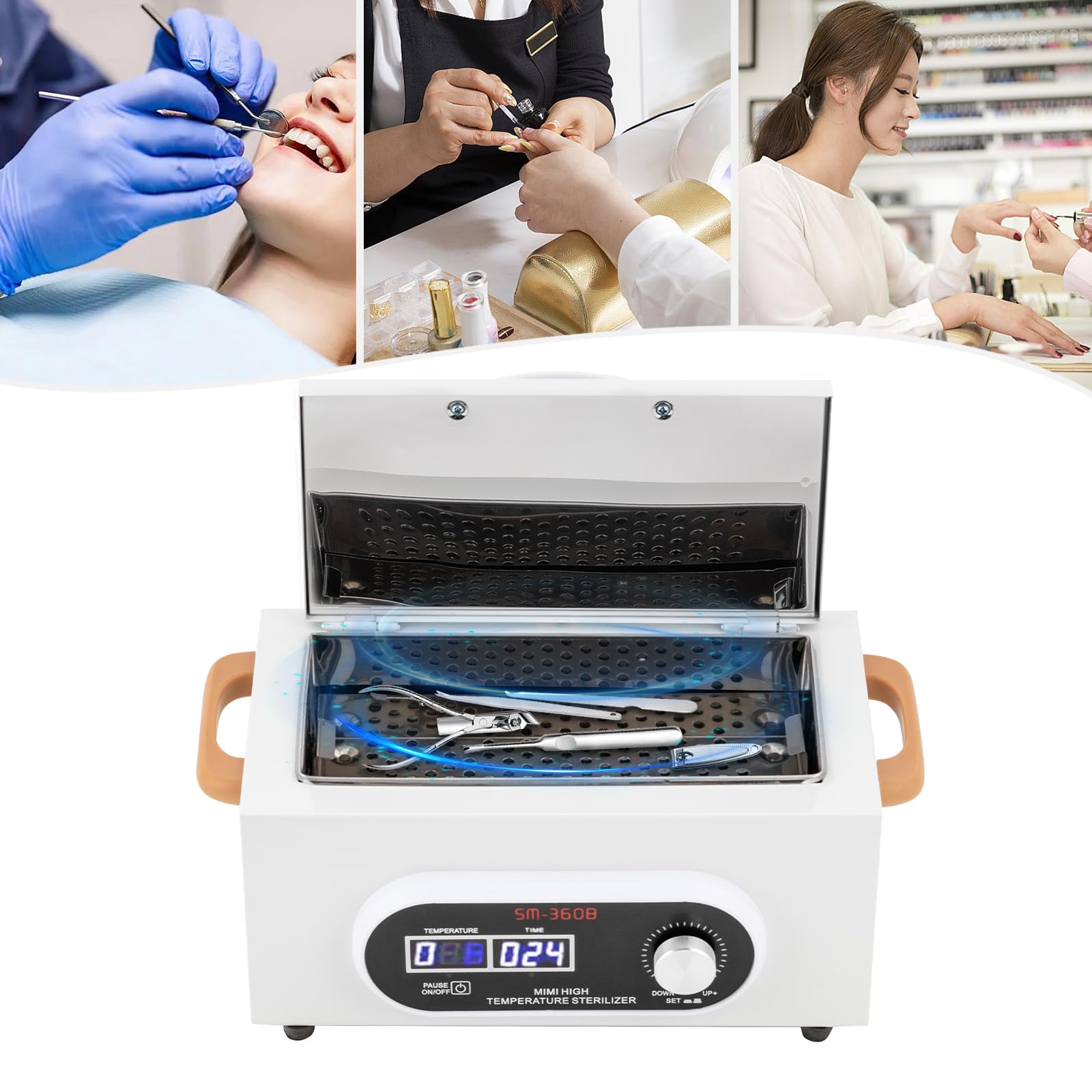 Inteligentny wyświetlacz cyfrowy 300 W, szafka w autoklawie 2,2 l, sterylizator gorącego powietrza, szafka do dezynfekcji 50-200°C, sterylizator w wysokiej temperaturze, z timerem, do instrumentów,