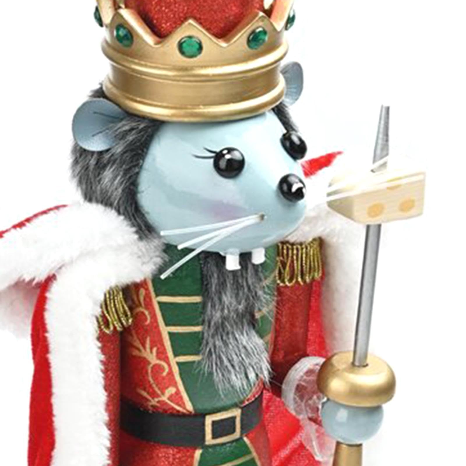 Milageto Weihnachtsdekoration „Mäusekönig“ – Nussknacker, 38,1 cm hoch, Tischdekoration, Figur, Weihnachtsdeko für Festivalregal