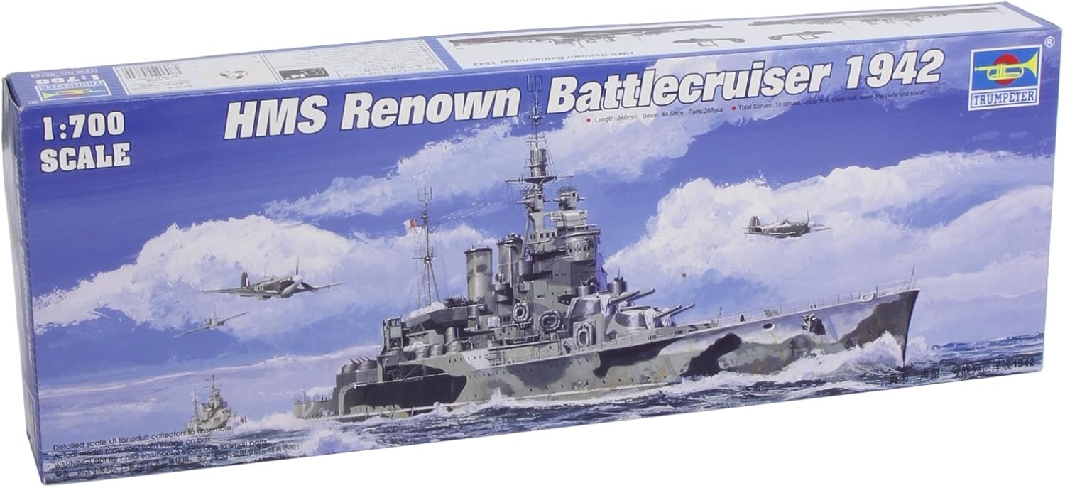 Trumpeter 1/700 HMS Renown British Battle Cruiser 1942 Model Kit