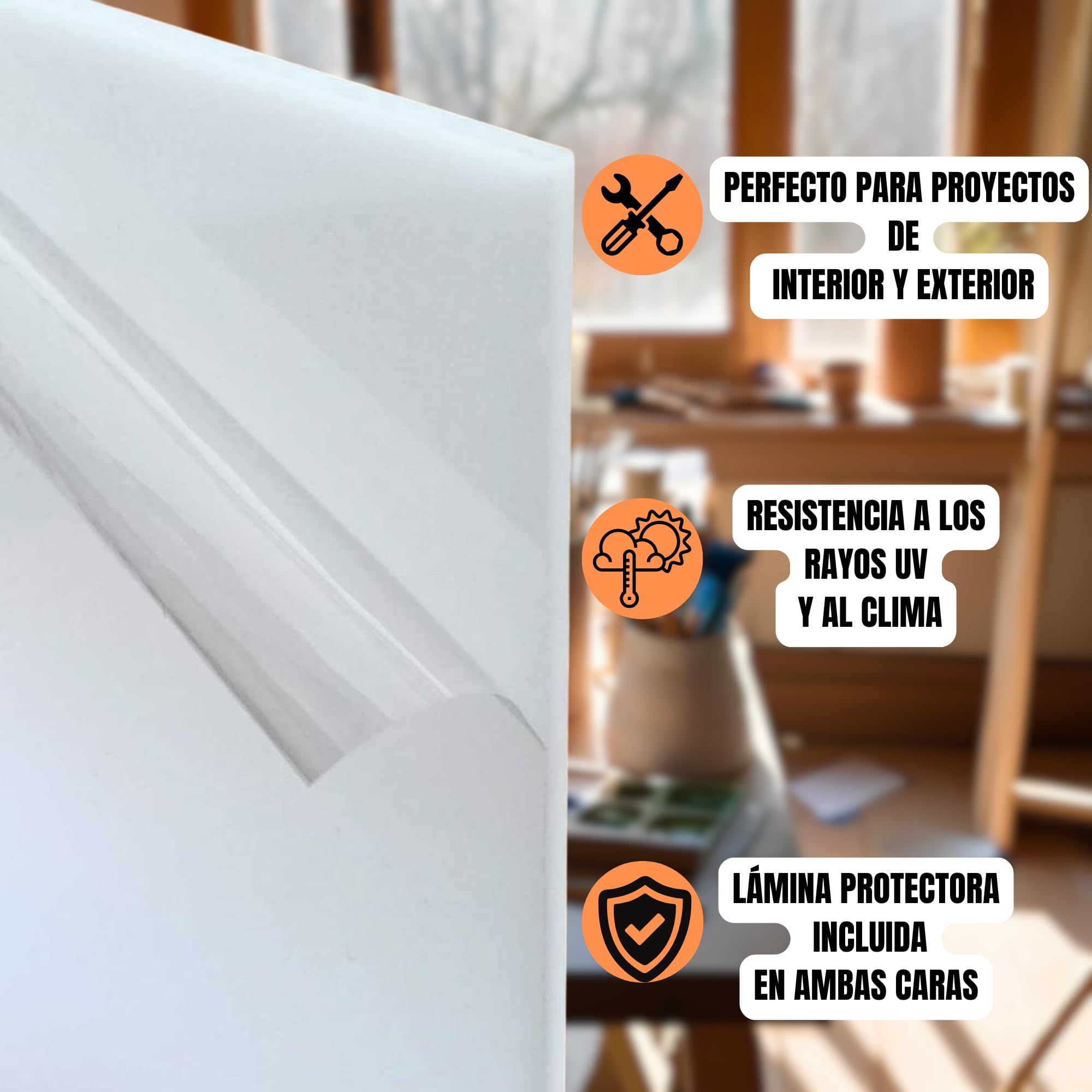 GOYAPRINT Metacrilato Blanco Opal 3 mm Placas Acrílicas Translúcidas Pack 2 Unidades A5 210×148 mm