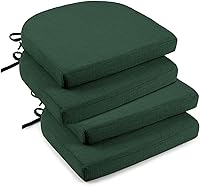 Vista 11 de downluxe Cojines para sillas de interior para sillas de comedor, almohadillas de espuma texturizada suaves y cómodas para sillas de cocina con lazos