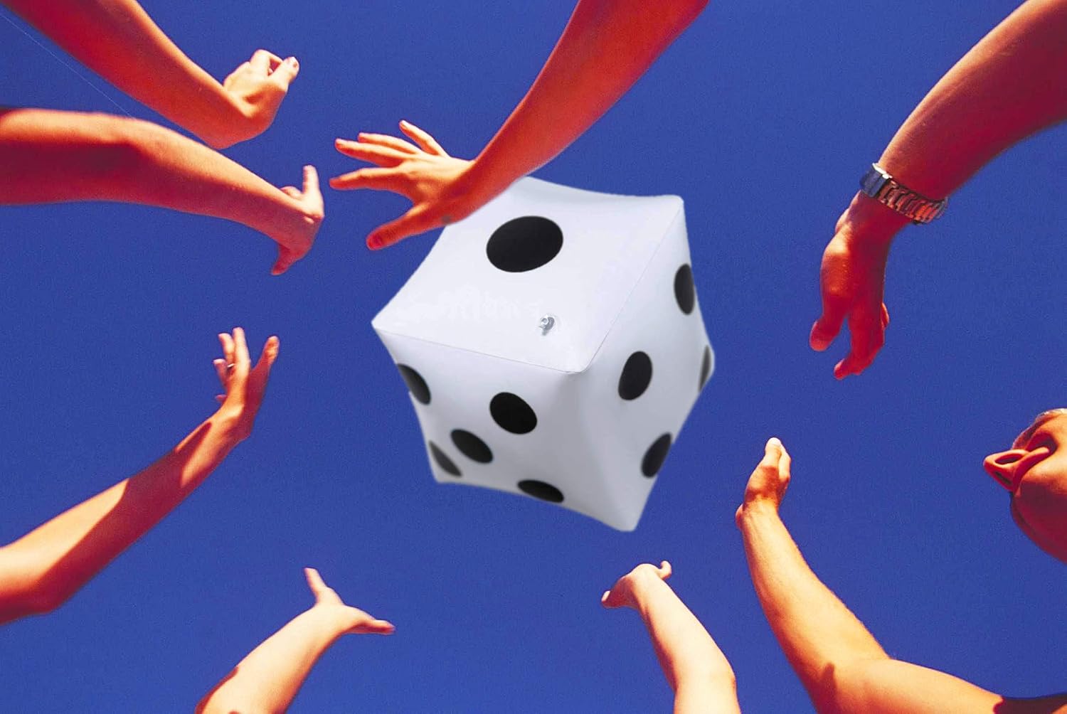 CCINEE 13.8 inch Giant Inflatable Dice Pool Toy for Lawn Games Outdoor Floor Games，Pack of 1