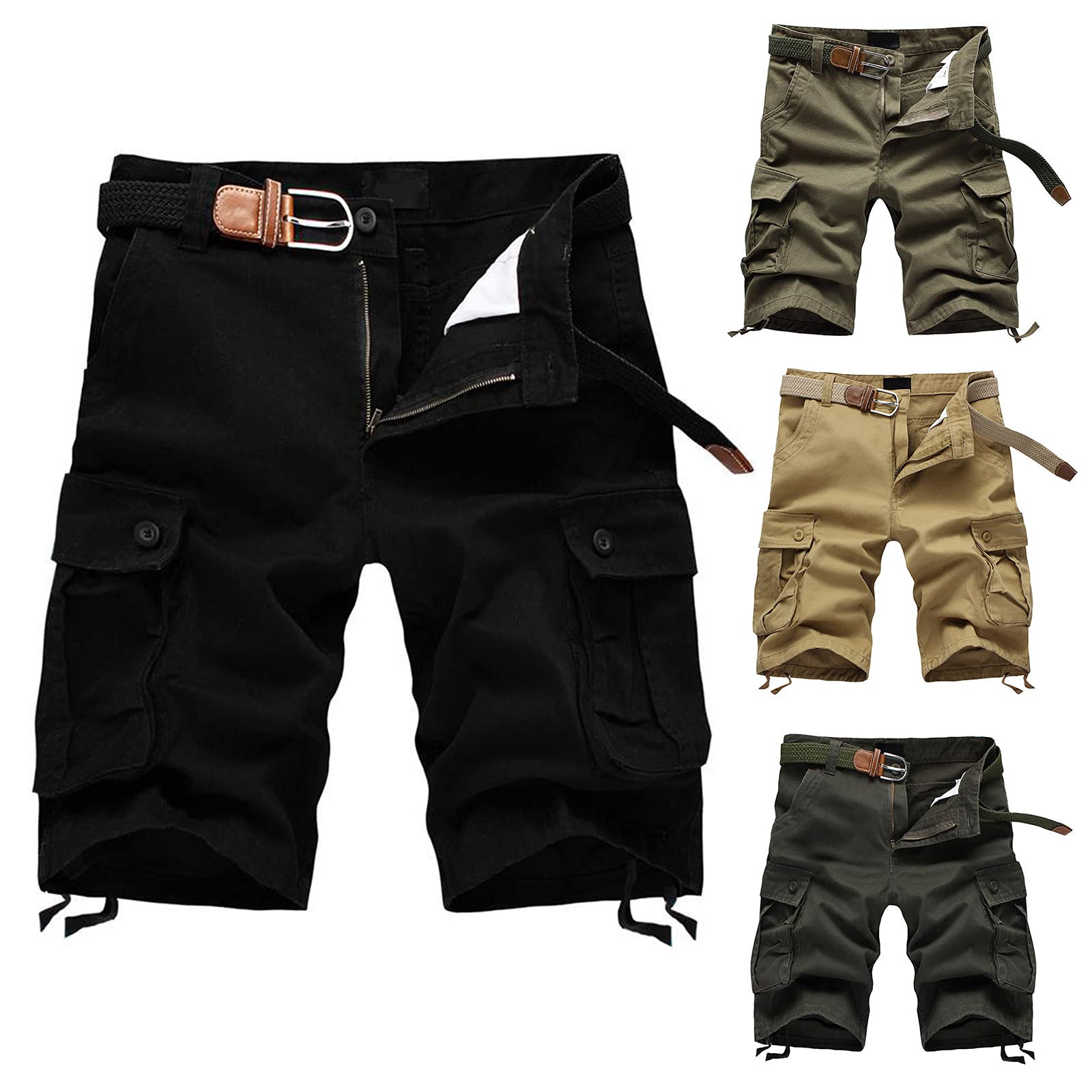 Short cargo homme multi-poches en coupe décontractée et léger - 7