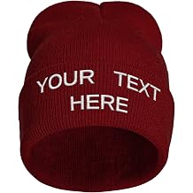 Text Knitted Hat Unisex Skull Cap 