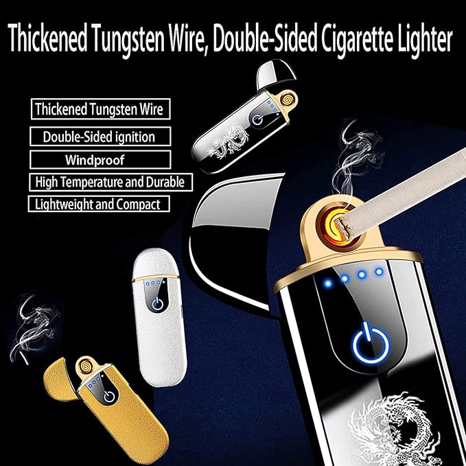 Encendedor Eléctrico USB Recargable Touch Ignition sin Llama miniatura 3