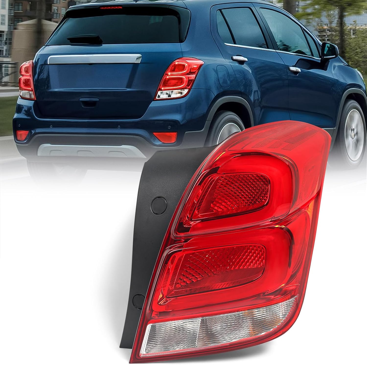 LED Tail Light Assembly Compatible with Chevy Trax 2017 2018 2019 2020 2021 2022 Outer Brake Taillight Rear Lamp OEM 42750550 GM2801298 Right Passenger Side