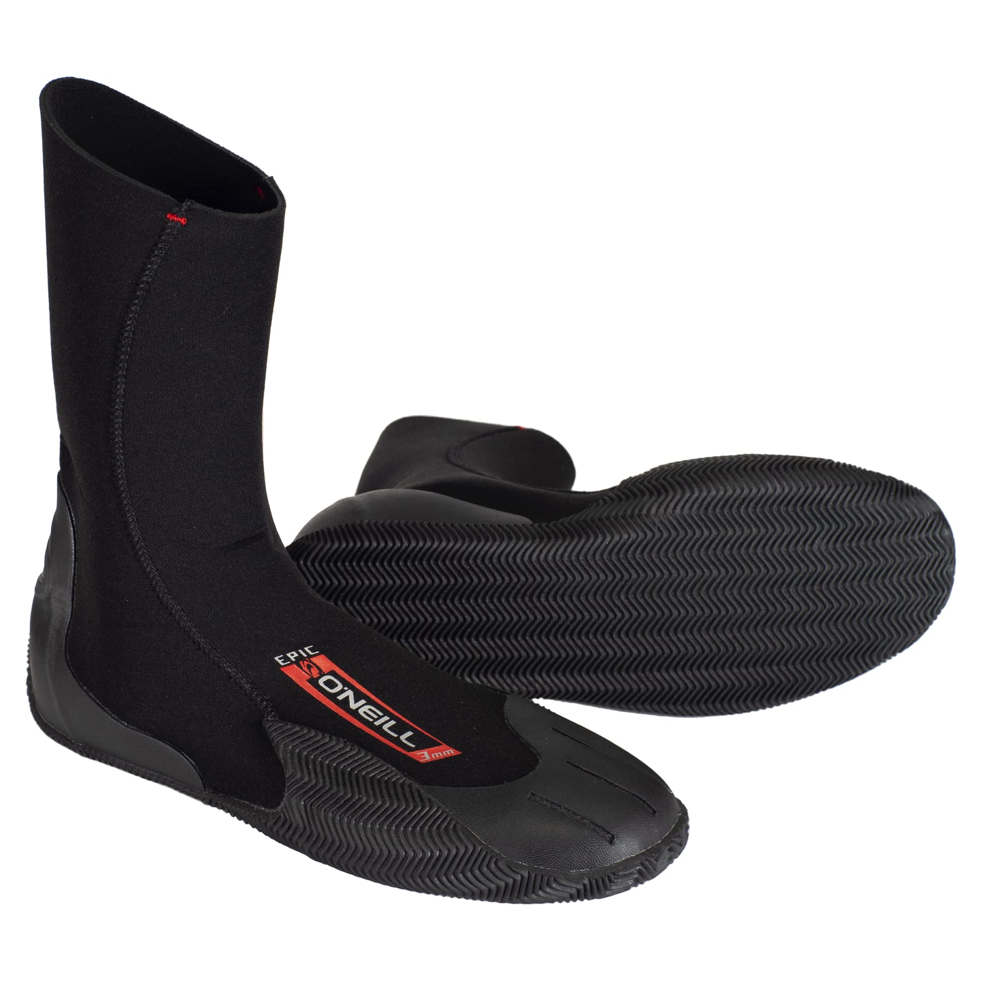 O'Neill Wetsuits Standard Epic 3mm Booties, Black, 6