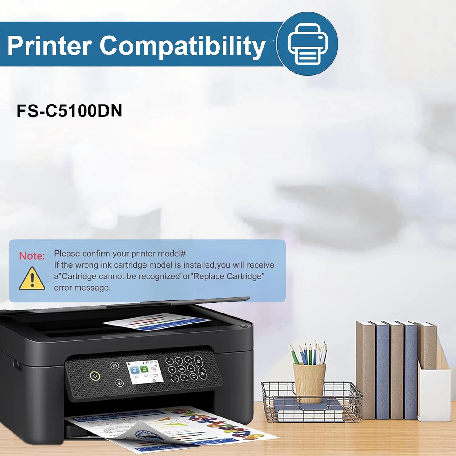 Compatible for Kyocera TK-542 Yellow Toner Cartridge, 1 Pcs image 2