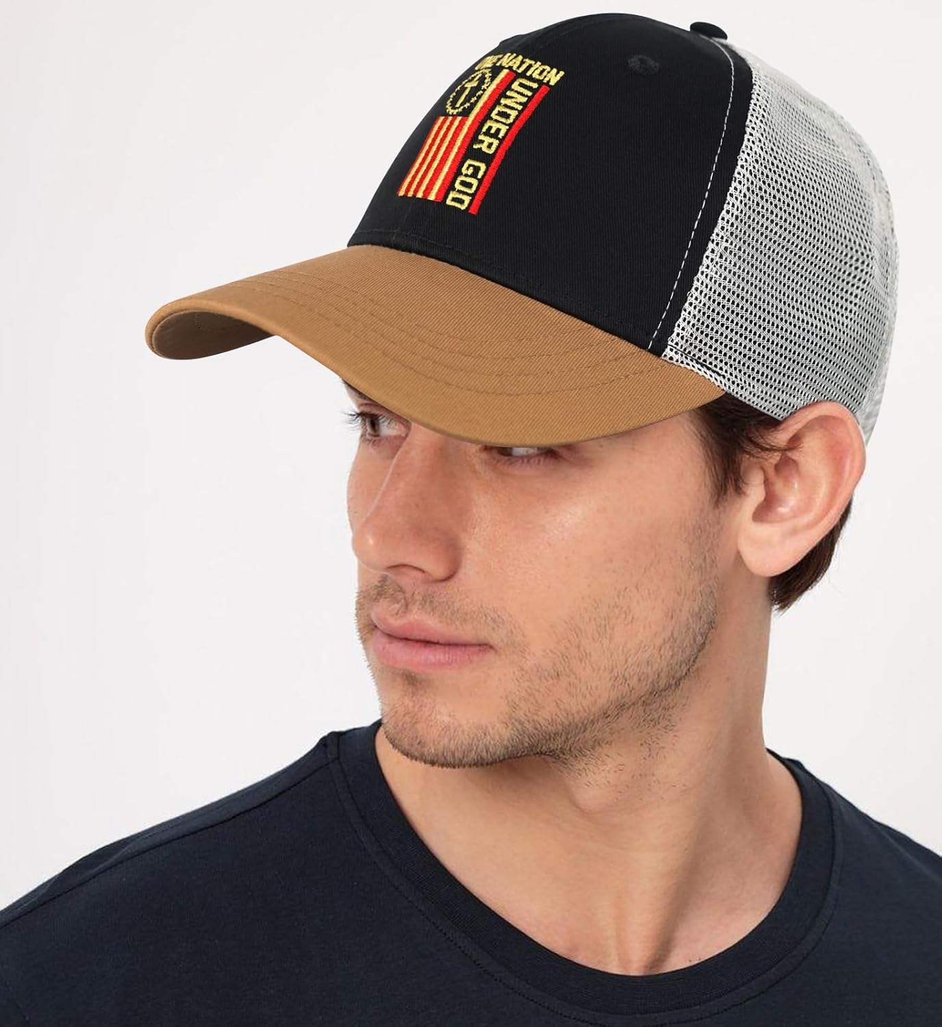 Baseball Cap for Women and Men, Adjustable Trucker Hat Breathable Mesh Snapback Ball Cap Vintage Golf Hat - Image 7