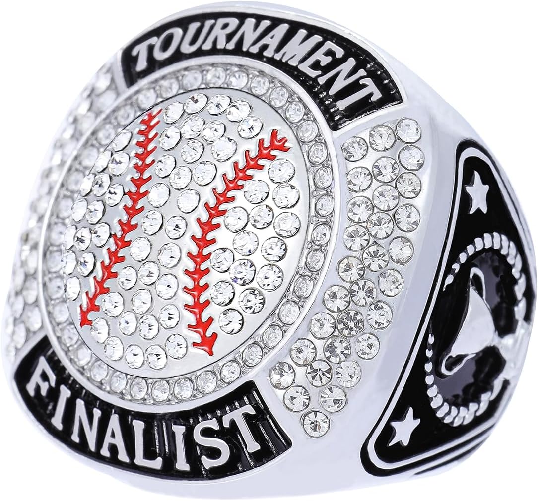Size 7-14 Softball Baseball Championship Rings Basebll Ring Trophy Sport Ball Award Gift Winner Tournament Team