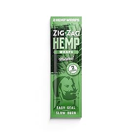 ZIG-ZAG Hemp Wraps 6-Pack - Natural (2 Wraps Per Pack) 100% Natural, Slow-Burning Hemp Wraps