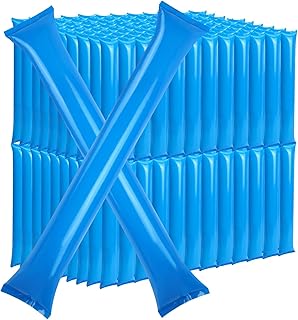 ZenNex 240 Pack Thunder Sticks Cheering Sticks Solid Color Thicken Plastic PE Inflatable Noise Makers Individually Wrapped for Sports Football Parties and Celebrations