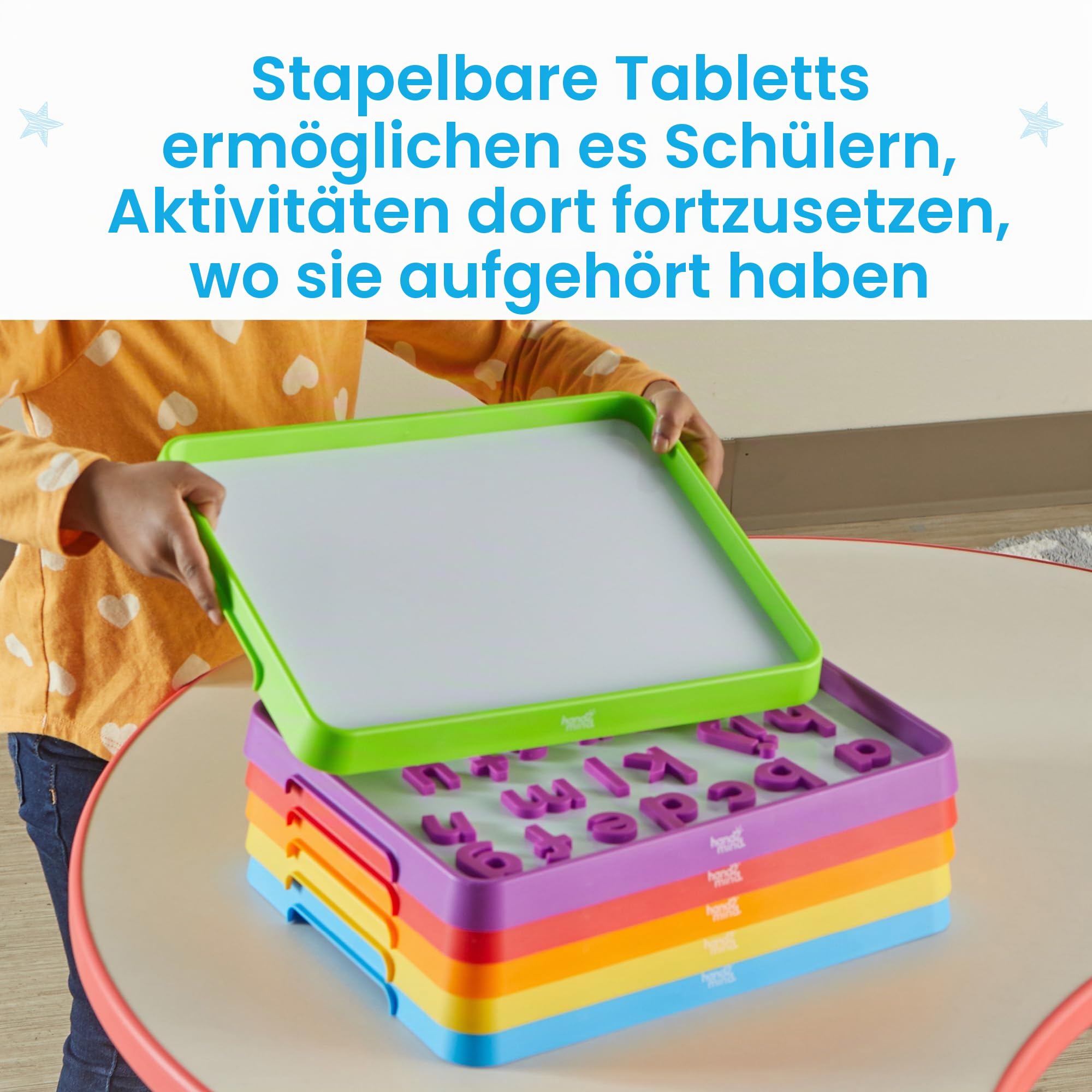 Learning Resources Whiteboard Tabletts Set/6, Alter 3–8, whiteboard Kinder, magnetisch & abwischbar, stapelbar für Schule & Zuhause