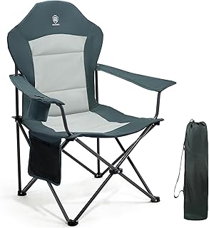 EVER ADVANCED Camping Chairs for Adults Heavy Duty Folding Chair Up to 1...
