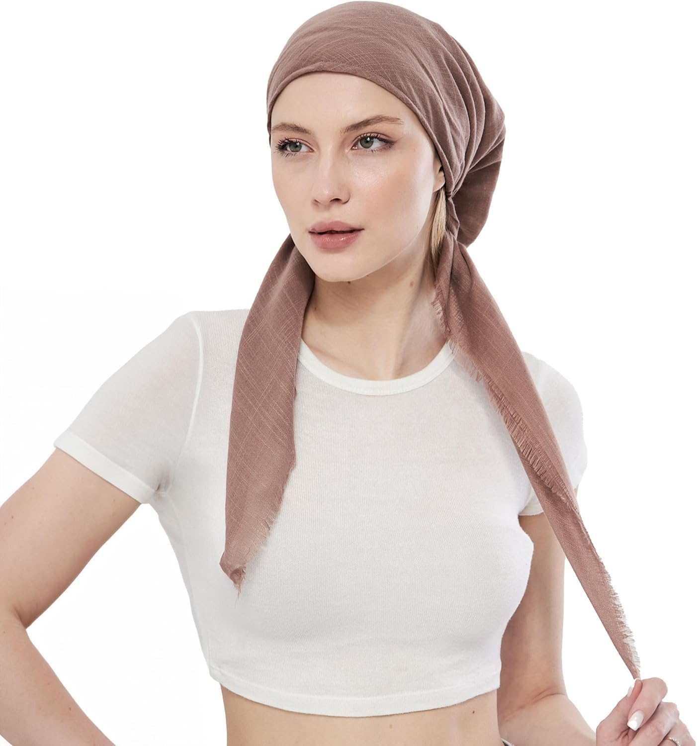dscarf Headwear Pre Tied Head Scarves for Women Featuring | Soft Chemo Head Wear Headcover Ready Headwear - Image 9