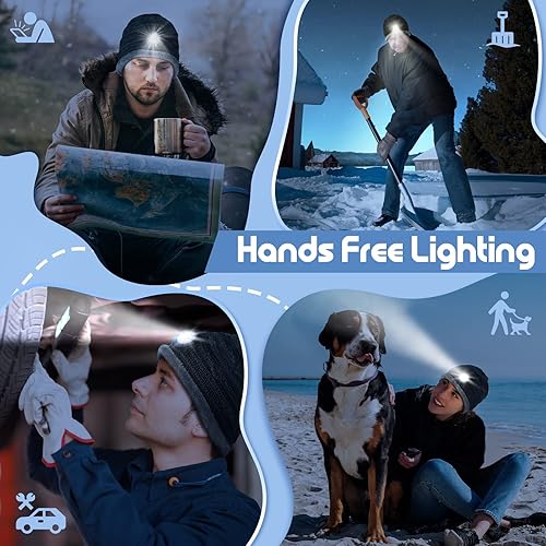 Miniatura 7 de TAOCANTAO LED Beanie Hat with Light Christmas Stocking Stuffers Gifts for Men Him Women Dad Husband Birthday