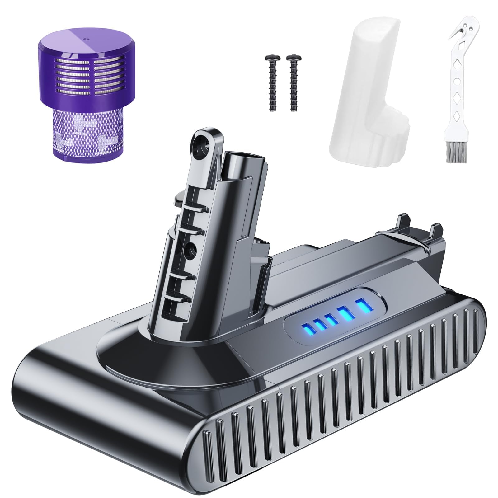 POWTREE 25.2V High Capacity Replacement for Dyson V10 Battery Compatible with Cyclone V10 SV12 206340 242151 SV27 Animal Absolute Fluffy Motorhead Cordless Vacuum Cleaner