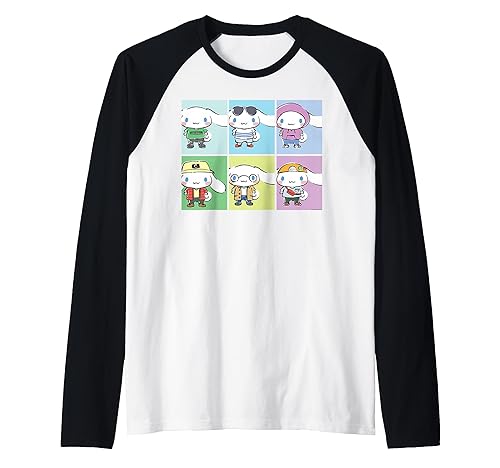 Cinnamoroll Collection Streetwear Squares Raglan Baseball Tee
