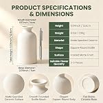 White Ceramics Bud Vase Minimalism Vintage Small Flower Vase Decorative Mini Bud Vase Diffuser Bottles Essential Oil Bottles for Wedding Table Centerpieces Party Home Office Decor