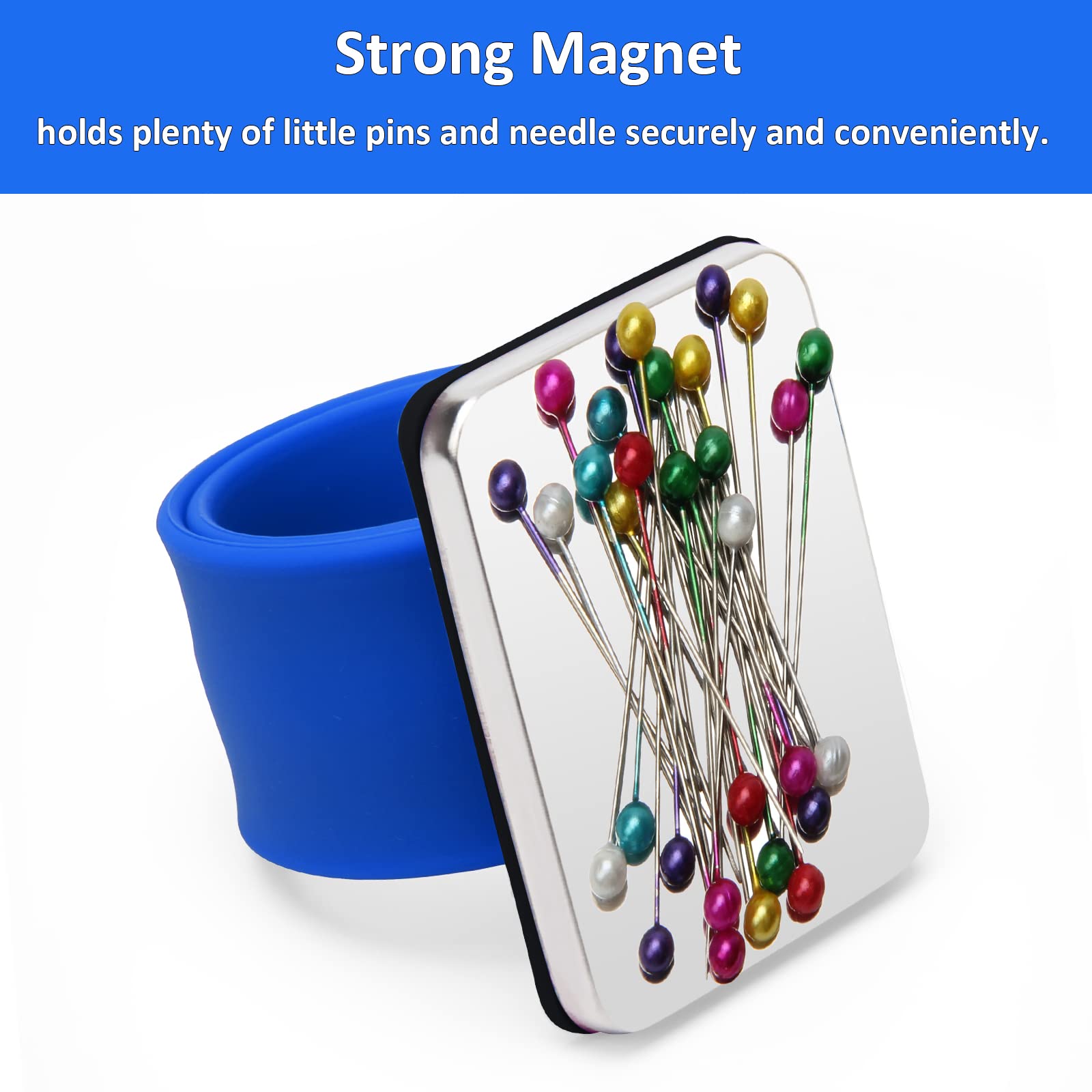 LiJuanWang Lot De 1 épingles Magnétiques Pour Couture De Poignet, Bracelet Avec Aimant Puissant, épingles En Silicone, Clip De Sangle Pour Couture De Bricolage, Rose