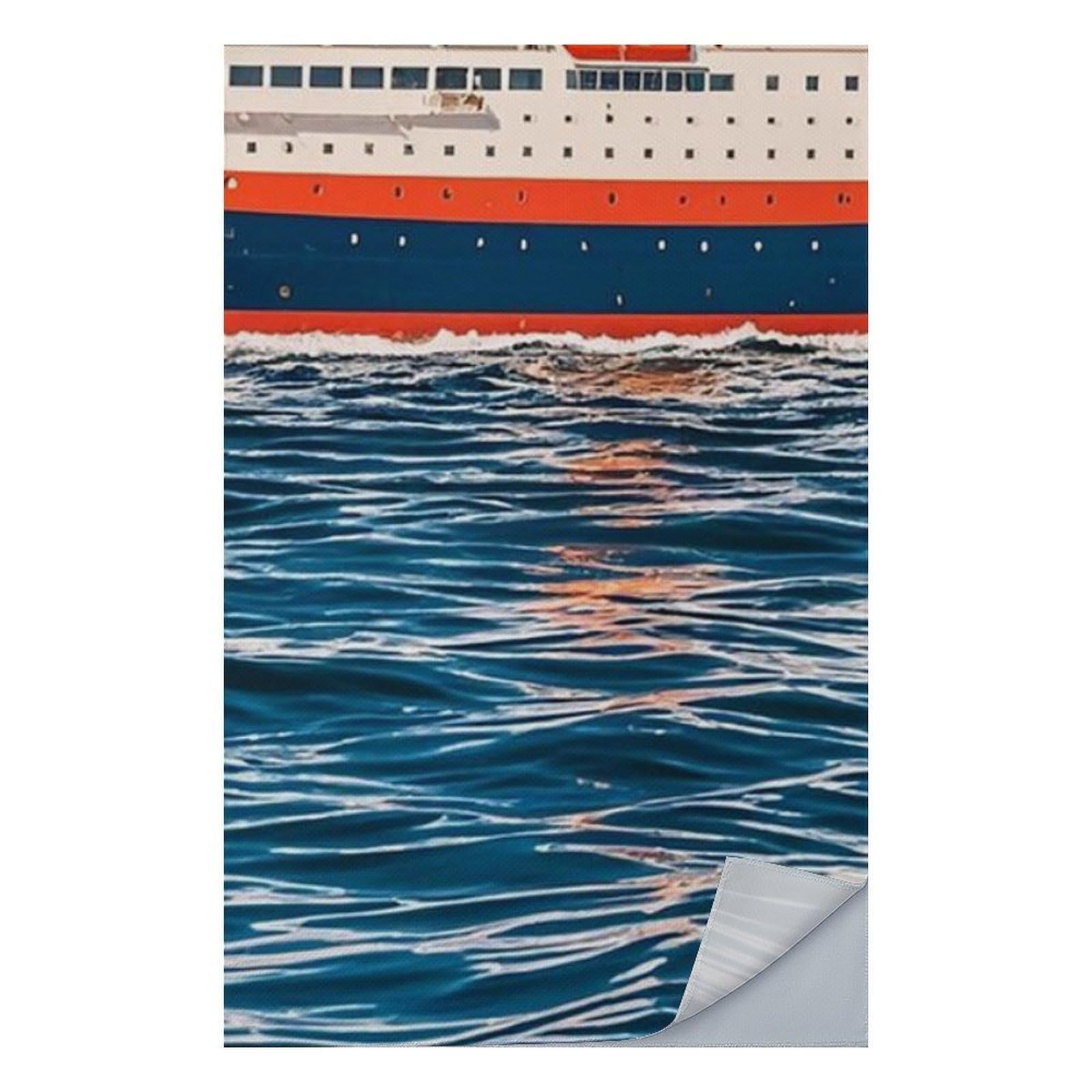 FHESDCW Ocean Ship Towel Quick Dry Ice Towels for Hot Weather Breathable Camping Towels Sweat Super Absorbent Bathroom Towel for Gym Yoga Pilates Exercise