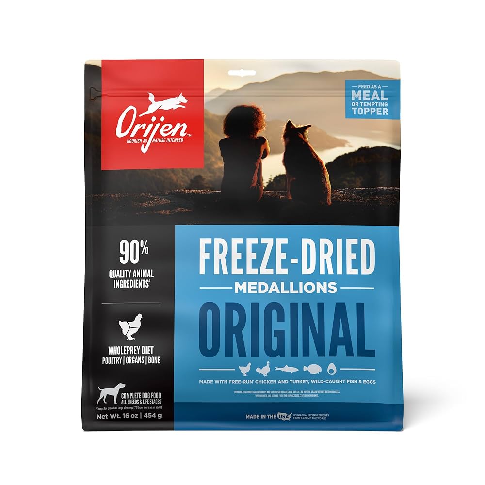 Orijen Original ドライフード 2kg Amazon.com: ORIJEN Grain Free High Protein Freeze Dried Dog
