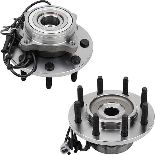 DRIVESTAR 515063 Buje de rueda delantera izquierda/derecha y conjunto de rodamientos 2000 2001 2002 para Dodge Ram 2500, 2000 2001 2002 para Dodge