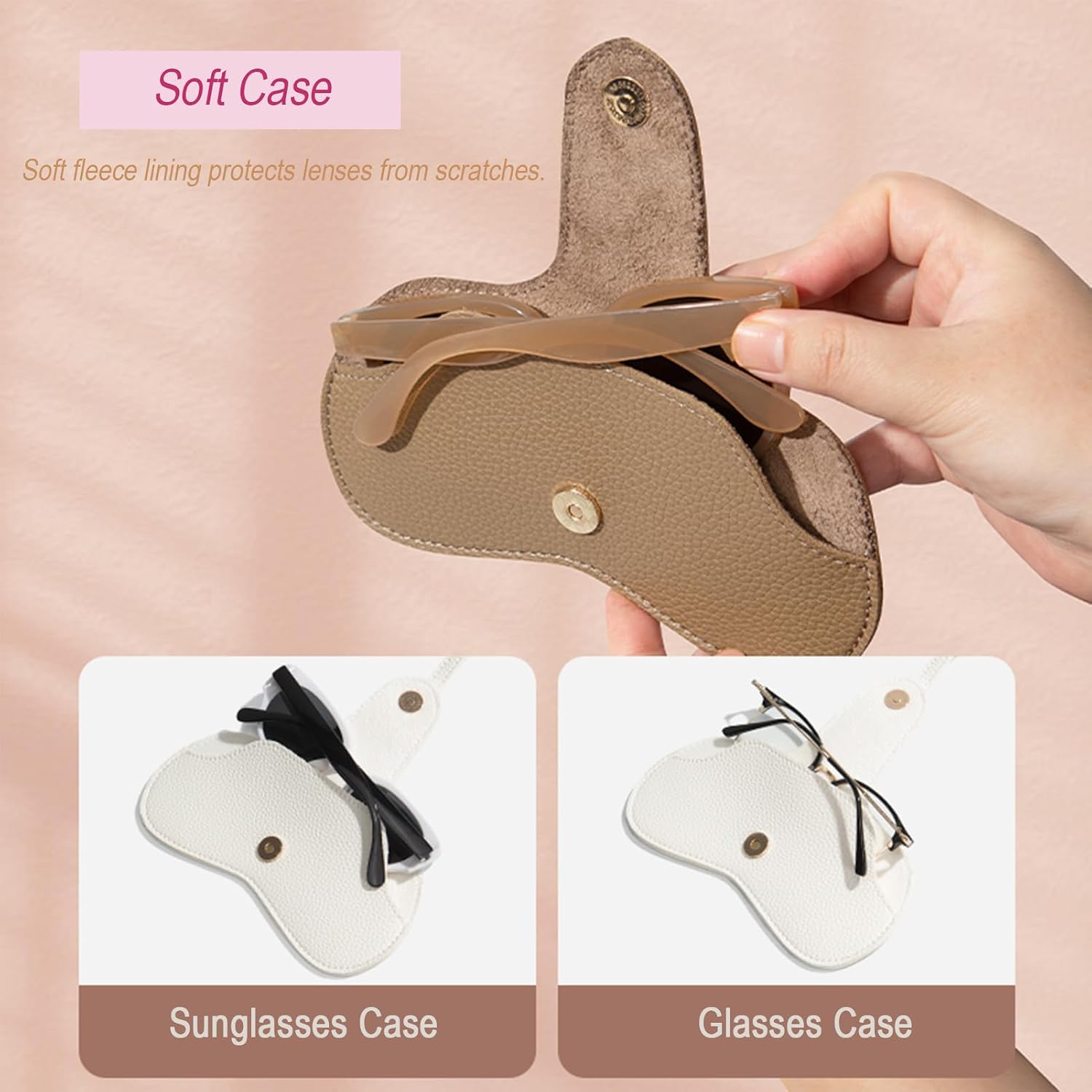 Glasses Case Sunglasses Case Women's Eyeglass Cases Glasses Sleeve Soft For Women Men Lightweight Bag Type image 4