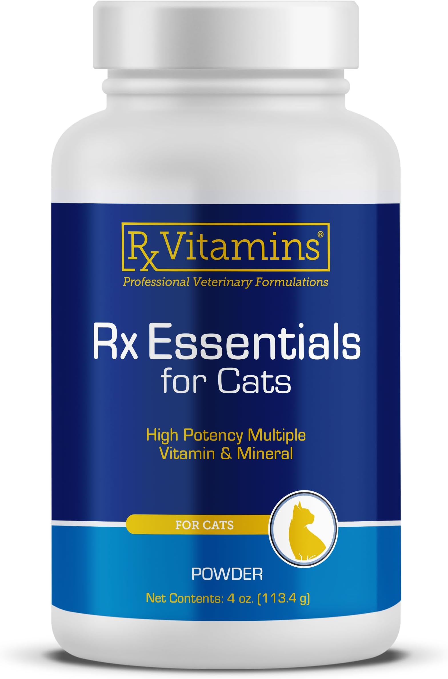 Essentials for Cats - Daily Immune Support and Overall Health - Featuring Taurine, Vitamin B12, & Milk Thistle - Cat Multivitamin and Multimineral Powder with Spirulina and Vitamin B - 4oz