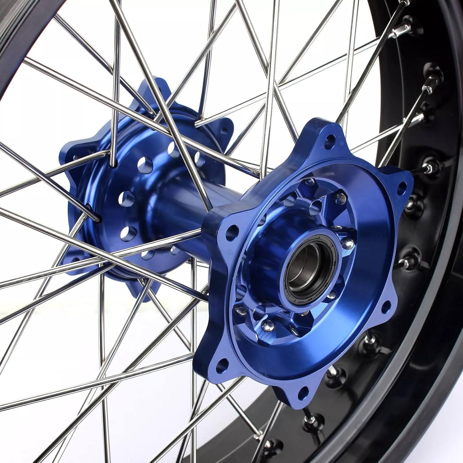 TOFR 17" Supermoto Wheels Rims Hubs for 125-530 SX EXC SXF SX-F EXC-F XC-W XC-W MXC Wheel Hub Rim Spokes