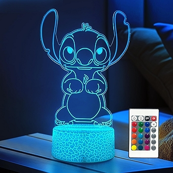 Stitch 3D Night Light - Cute Cartoon Character Decor Lamp
