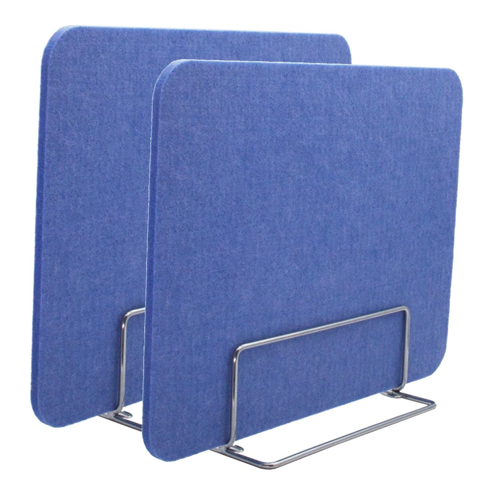 HJYCLFAZU Acoustic Desk Divider 40x100cm Rounded Corners Easy Installation Ideal for Office & Home Workspaces Libraries Enhances Privacy Focus Blue Soundproof Panel