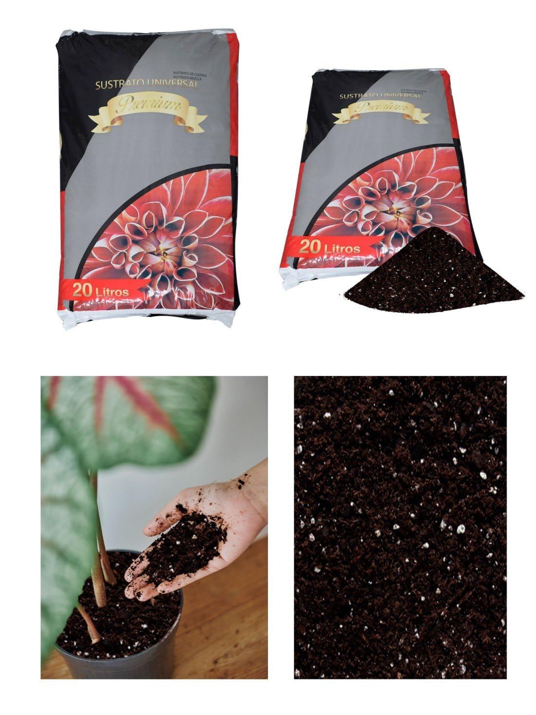 JARDIN202 - Sustrato Universal Premium con Fibras de Coco. turbas. sustrato Vegetal. Perlita y enriquecido Ideal para Todo Tipo de Plantas | 8 Sacos de 20 litros -