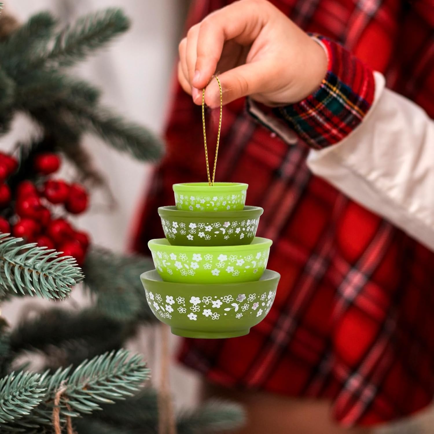 Miniature Bowl Stack Ornament Hanging Decoration for