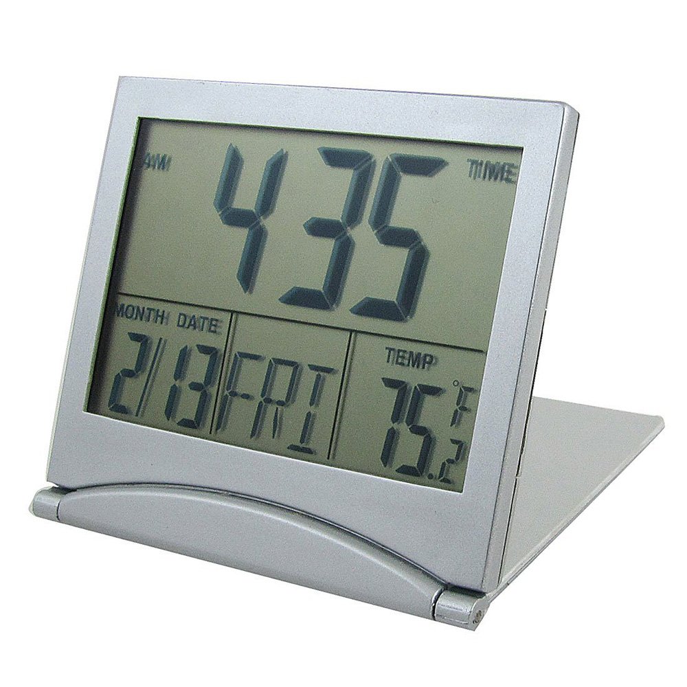 CTRLZS (R Foldable Battery Supply Desktop Calendar Temperature Digital Alarm Clock